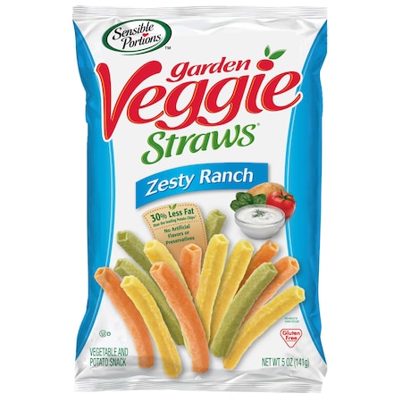 Hain Gourmet Sensible Portions Garden Veggie Straws Zesty Ranch, PK12 HG30147